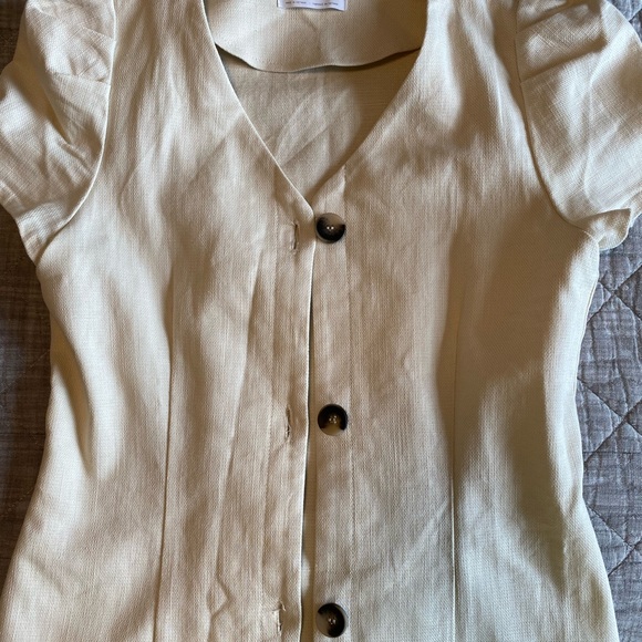 Oak and Fort Pleated Button Dress - Picture 4 of 4